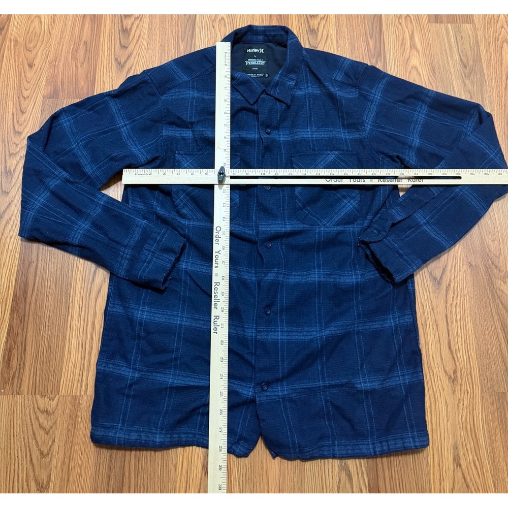 Hurley Pendleton Wool Shirt Jacket Mens Large Plaid Button Front Shacket - Picture 10 of 13